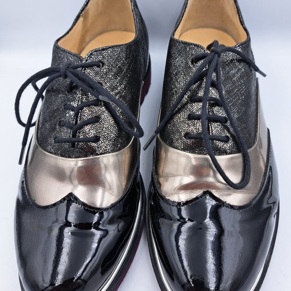 rare HASSIA womens OXFORD laced up SHOES Size 3.5UK or 6us sublime derby preppy - Picture 2 of 14